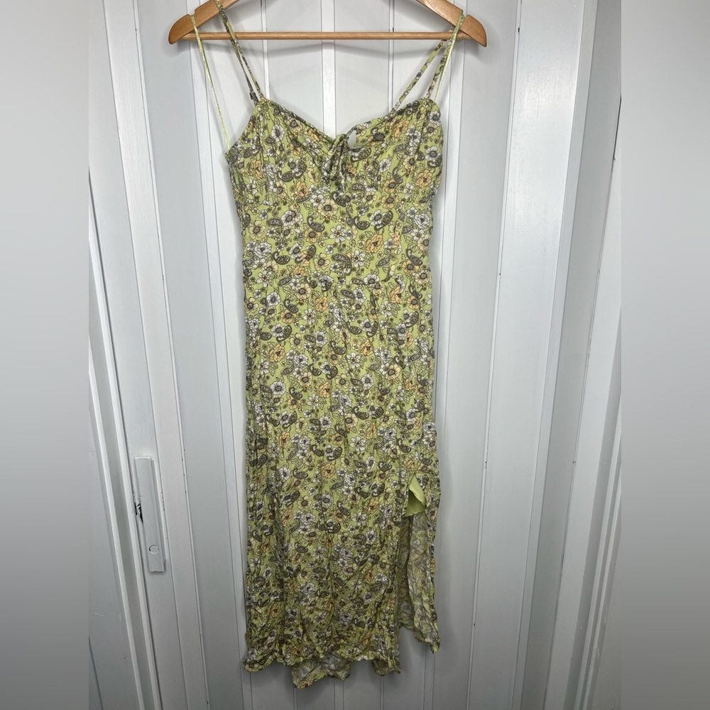 Hollister Corset Woven Floral Midi Dress Size Small